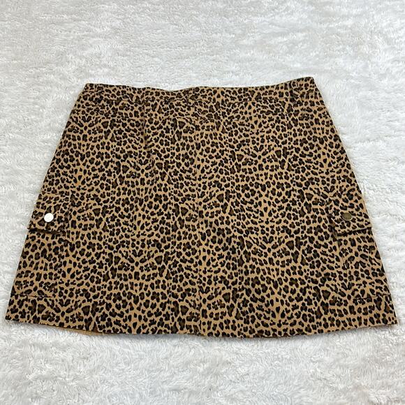 Kori America cheetah print mini skirt, size L NWT - Picture 2 of 6